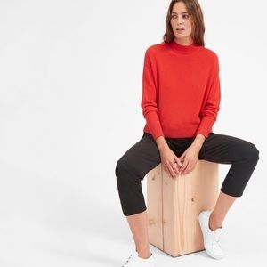 Everlane Cashmere Square Cropped Mock Neck XL